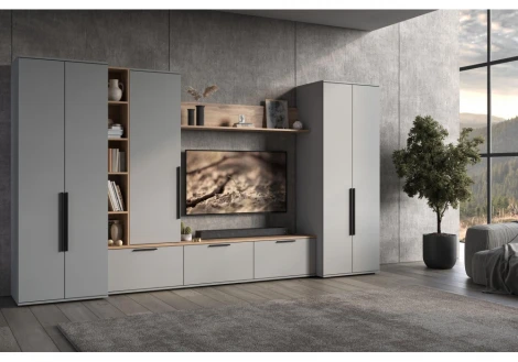 Шкаф Филеста 2-ств. шиншилла серая 664900