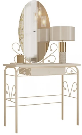 Стол дамский МК-8 с ящиком, ММД303, Белый, Форвард