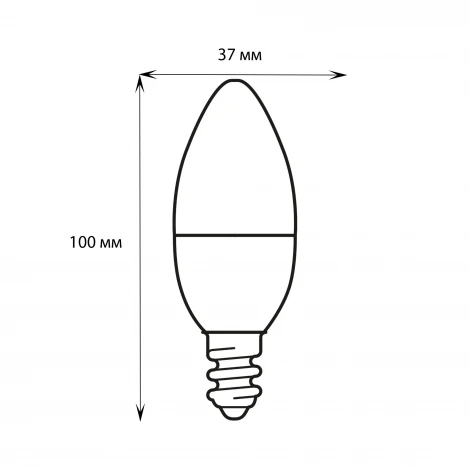 Лампочка светодиодная свеча белая E14 6W 3000-4000K Uniel LED-C37-6W/WW+NW/E14/FR PLB01WH