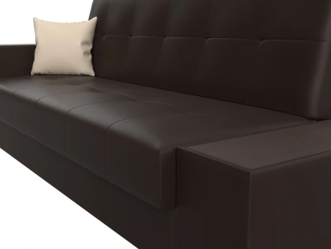 Диван-книжка Лига-020 стол справа (Коричневый,Бежевый/Экокожа) Лига Диванов арт.118542