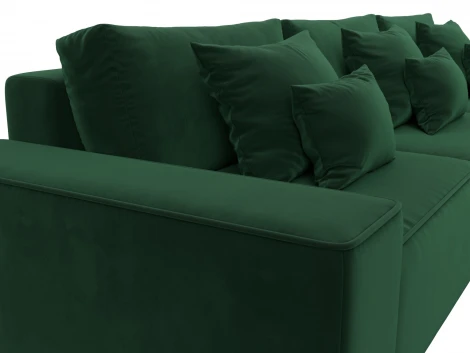 Диван угловой Лига-074 угол универсальный (ДСП/Пластик/Велюр/Зеленый) Лига Диванов 129862