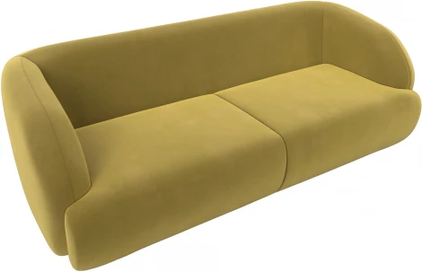 Диван прямой Лига-041 (Желтый/Микровельвет) Лига Диванов арт.122197