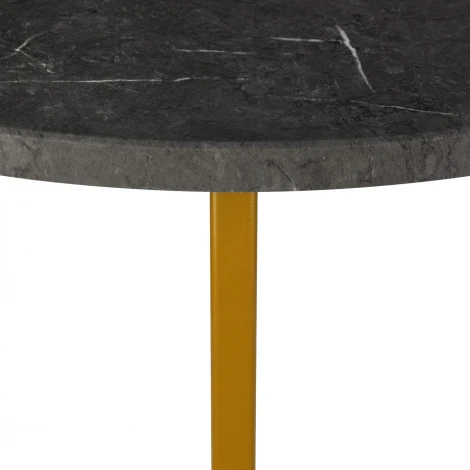 Стол журнальный МеталлАрт М001 черный мрамор/золото Mebelik 009484