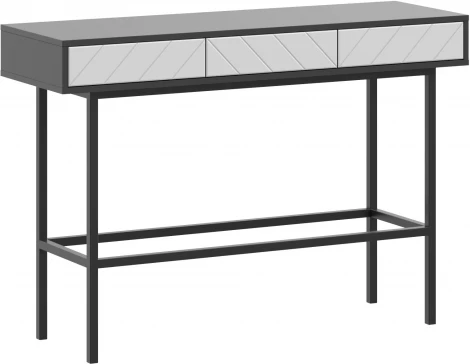 Стол консольный Boho ОГОГО (арт.769647), (ЛДСП,Металл,Стекло/Белый,Черный)