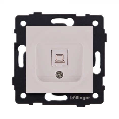 Розетка Ethernet RJ45 кашемир матовый Kollinger REA-018CM для Aspekt, Eleganz, Reflex
