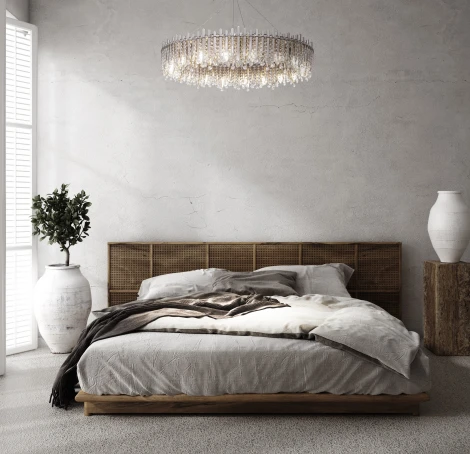 Подвесная люстра Maytoni Rocio MOD036PL-18N (220V, хрусталь, на тросе, круглые)