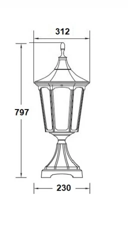 Наземный фонарь Oasis Light ALBORG L 79704L SB3L Bl