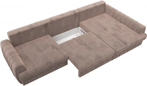 Диван угловой Лига-057 НПБ Лонг угол правый Лига Диванов (Велюр) арт.129304