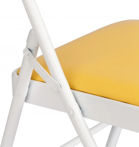 Обеденный стул Tetchair FOLDER (Металл,Экокожа/Желтый,Белый) 20233