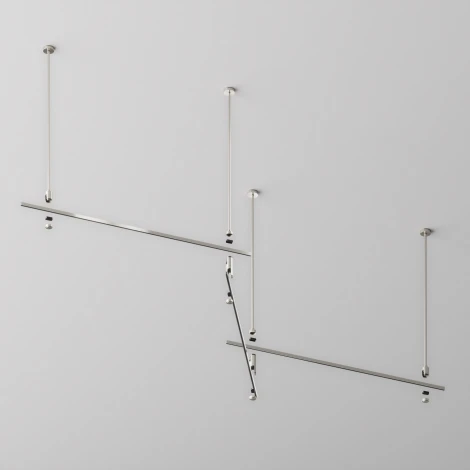 Шинопровод магнитный 1 м Flarity платина Maytoni Busbar trunkings Flarity TRX154-111PT (24V)