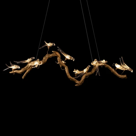 Подвесной светильник Loft It Voa 10378/1500P (LED, 220V, на тросе, ветки, птички)