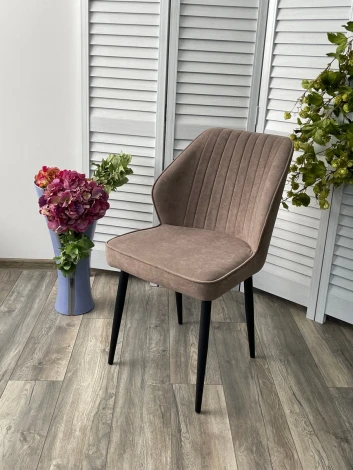 Стул VENA, цвет B5 Капучино, велюр / черный каркас