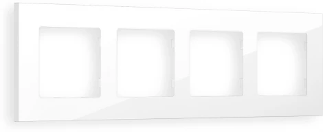 Рамка Ambrella Volt ALFA Qubi (Белый глянец) 4-ая AF250104