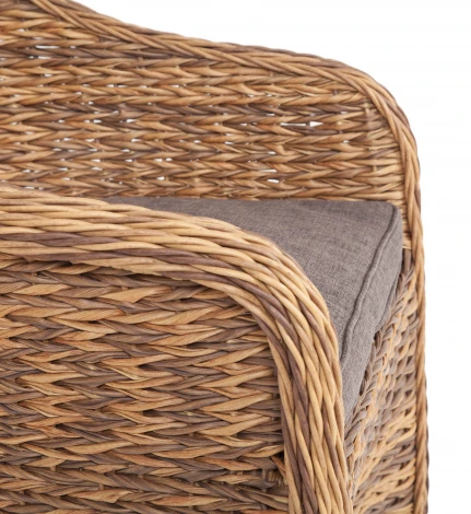 Плетеное кресло из искусственного ротанга (гиацинт), цвет соломенный 4SIS Равенна YH-C1103W TW