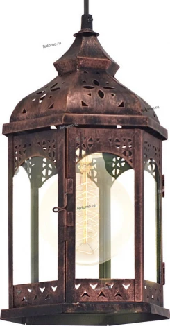Подвесной светильник Eglo Redford 1 49224 (220V, на проводе, фонарь)