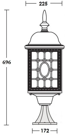Наземный фонарь Oasis Light LONDON L 64804L Bl (220V, IP44)