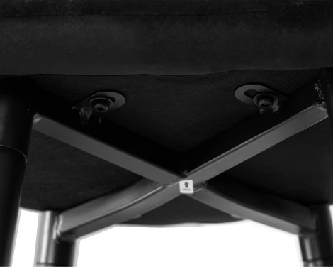 Набор 2 шт стул полубарный DOBRIN OLIVIA (черные матовые ножки, черный велюр (108-77))