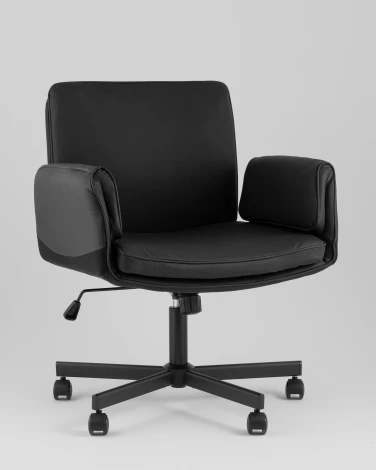 Кресло офисное TopChairs Foldo с откидными подлокотниками черное TopChairs УТ000042107