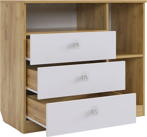 Форсаж Комод, цвет дуб крафт золотой/белый Mebelson (арт.MKF-06.2725)