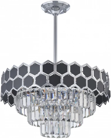 Подвесная люстра хрустальная на штанге Arte Milano Sorrento-5009 375009/4+2/300/480 CR (220V)