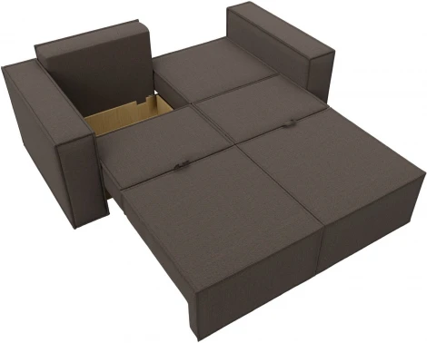 Диван прямой Куба мини (Коричневый/Рогожка) Лига Диванов арт.121890