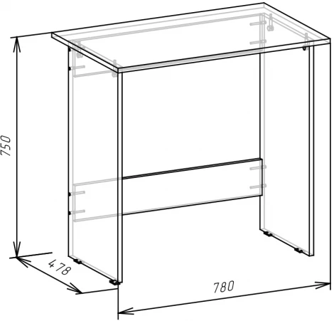 Компьютерный стол Умный Белый, МАМА