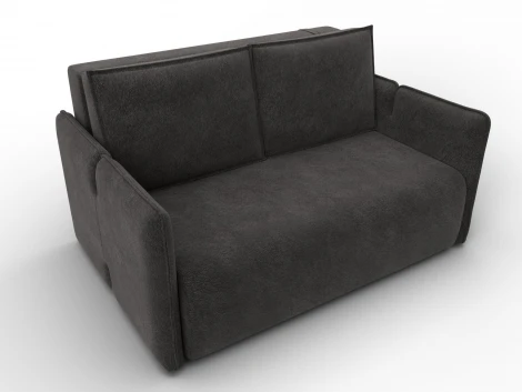 Диван прямой Лига-117 (ЛДСП,Брус,Фанера,Велюр/Темно-коричневый) Лига Диванов 137016