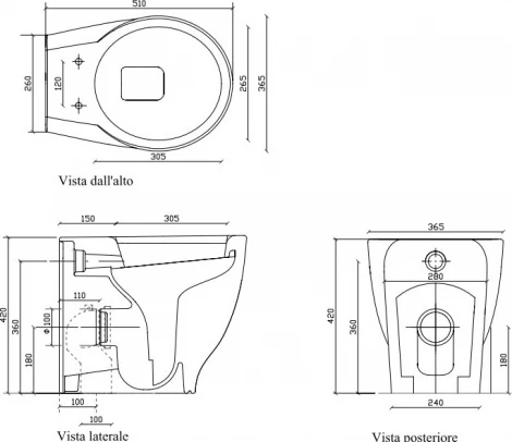 Унитаз приставной Galassia Ergo 7107
