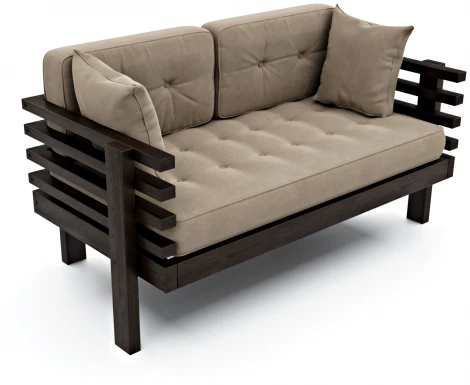 Диван Arsko Стоун Мини венге бежевый велюр