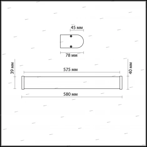 Настенный светильник линейный IP44 влагозащищенный Odeon Light Brant 2739/1W