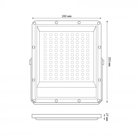 Прожектор уличный светодиодный 6500K серый Uniel ULF-F51D-150W/6500K IP65 200-240V GREY