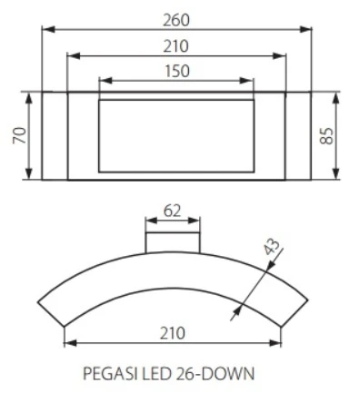 Настенный светильник уличный светодиодный Kanlux PEGASI 18150