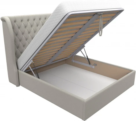 Кровать интерьерная Далия 160 (Бежевый/Рогожка) Лига Диванов арт.123073