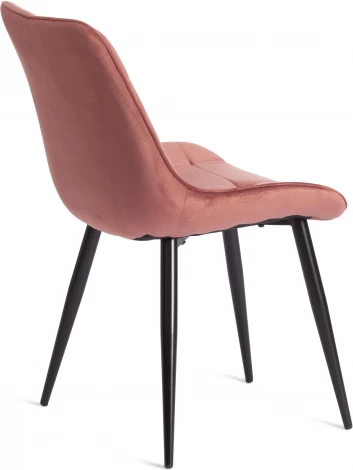 Стул ABRUZZO ( mod. 8060 ) / 1 шт. в упаковке (Металл,Вельвет /Коралловый,Черный)