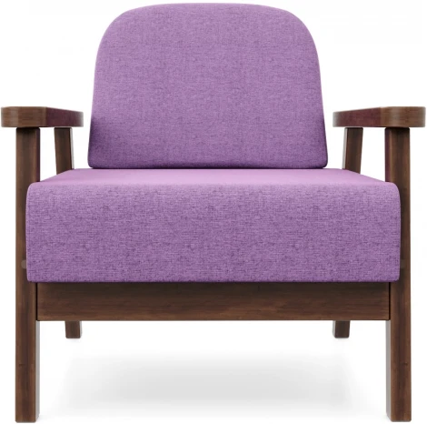 Кресло Arsko Флори орех рогожка фиолетовая