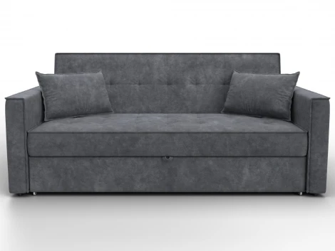 Диван прямой Лига-104 (160) (ЛДСП,Брус,Фанера,Велюр/Темно-серый) Лига Диванов 134880
