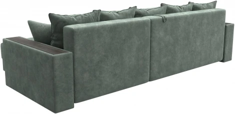 Диван угловой с декором и полкой Лига-050 НПБ Лига Диванов (Велюр) арт.128599