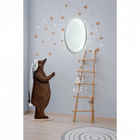 Настенно-потолочный светильник Sonex Jolly 7774/ELN пластик/белый "зв. небо" LED 76Вт 3000/4000/6000К (для детской, 220V, круглые, звездное небо, IP43)