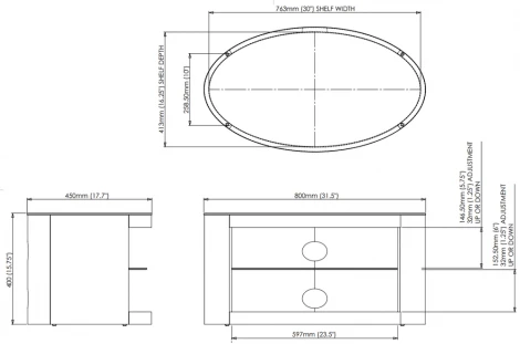 Тумба под ТВ AVF Buckingham FS800BUCB