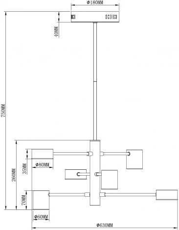 Потолочная люстра Moderli Lewes V2740-6CL