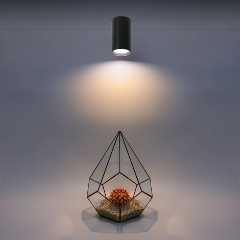 Точечный светильник накладной Wolta WSL-GU10/01BL под лампу GU10 Черный BASIC