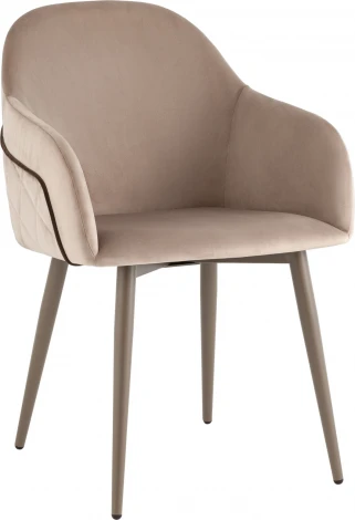 Стул Новел New велюр серо-коричневый, ножки бежево-серые Stool Group арт.УТ000039823