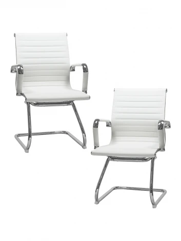 Набор 2 шт офисное кресло для посетителей DOBRIN CODY (белый)