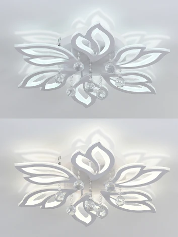 Потолочная люстра с пультом, светодиодная Natali Kovaltseva Sand LED LAMPS 81241