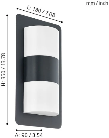 Настенный светильник уличный Eglo Cistierna 98086 (220V, IP44)