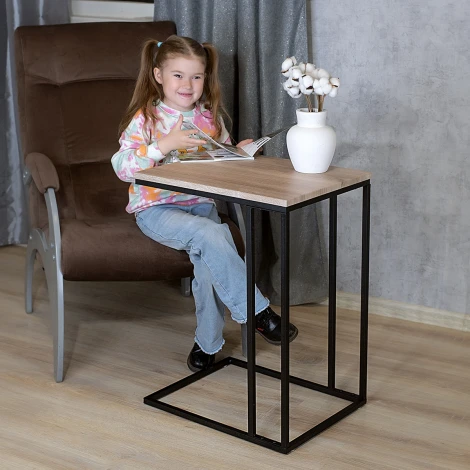 Стол придиванный BeautyStyle 30 дуб сонома/черный Mebelik арт.009089