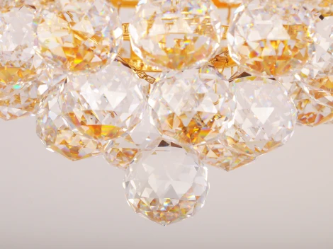 Потолочная люстра 702PL1-GO (220V, круглые)