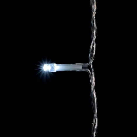 Гирлянда Занавес Облегченный 2 x 2 м Белый 220В, 400 LED, Провод Прозрачный ПВХ, IP54
