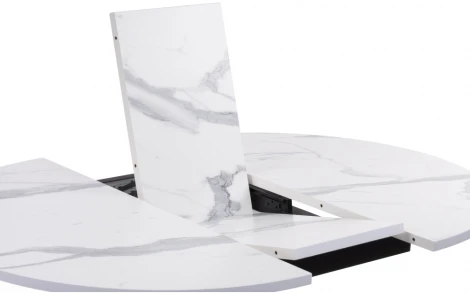 Деревянный стол Woodville Бетина мрамор белый / черный 504210