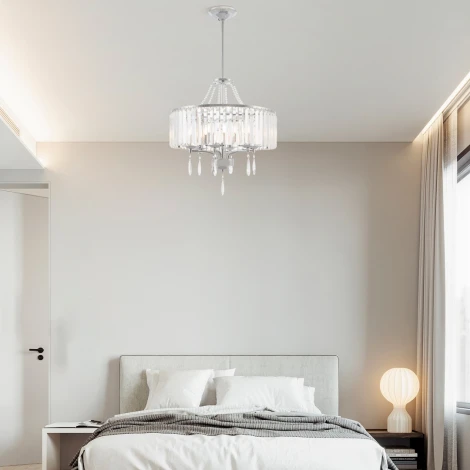 Подвесная люстра хрустальная на штанге Arte Milano Sorrento-1009 371009/6/300/500 CR (220V)